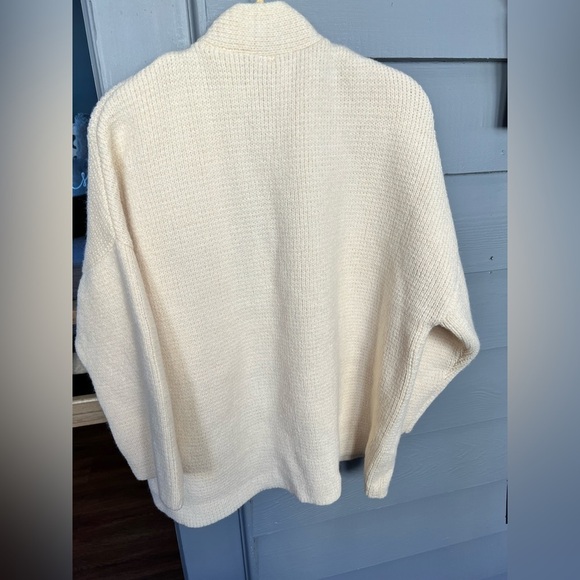 NWT Pilcro Anthropologie One Size Open Front Ivory Cream Cardigan Sweater - Picture 7 of 9